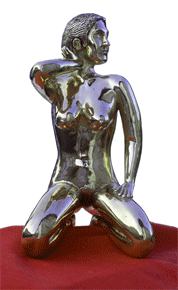 Animation einer Bronzeskulptur